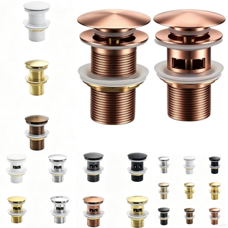 Overflow Pipe Clip - จุกปิดอ่างล้างหน้าสีดำสำหรับห้องน้ำ ฝาปิดท่อระบายน้ำแบบป๊อปอัพ พร้อมหรือไม่มีช่องระบายน้ำล้น สำหรับอุปกรณ์ห้องน้ำ