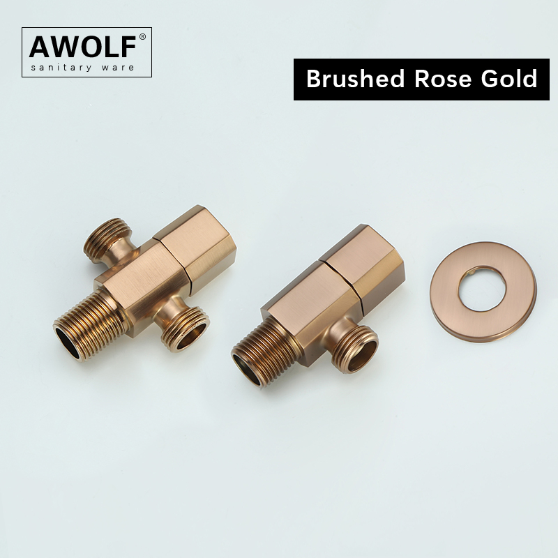 Toilet Fill Valve - ห้องน้ําบรรจุวาล์วแปรง Rose Gold G1/2 