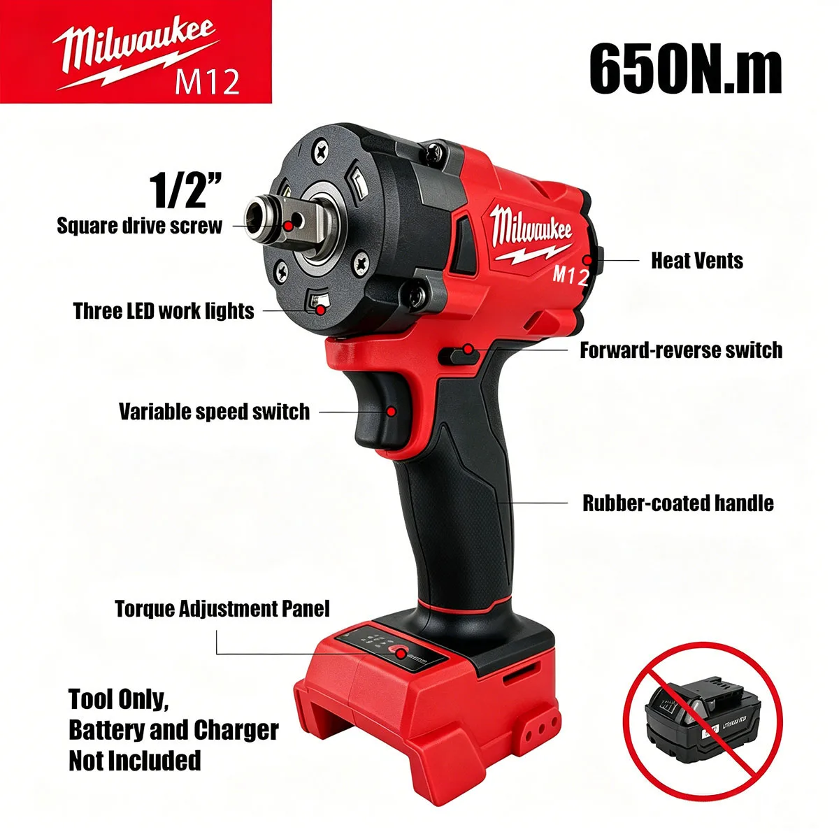มิลวอกี M12 1/2' M18 FUEL ประแ - Milwaukee Drill M12 Fuel บทวิจารณ์และราคา