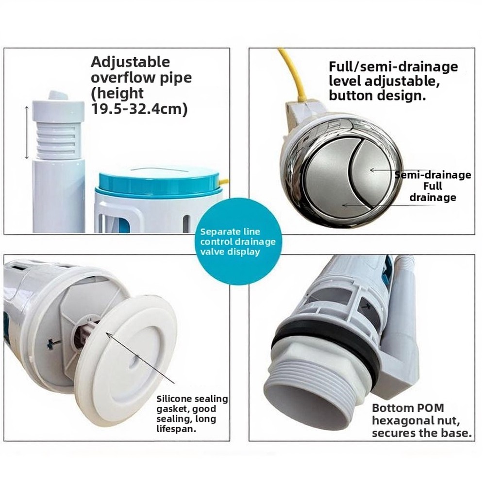 สายเคเบิลวาล์วแบบกดสองปุ่ม 1 ช - Toilet Fill Valve บทวิจารณ์และราคา