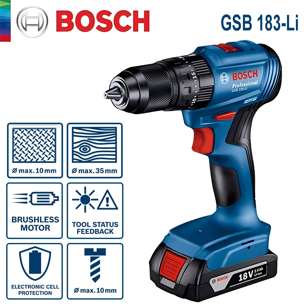 บ๊อช GSB 183-LI สว่านกระแทกไร้ - Bosch Drill Gsb 18V บทวิจารณ์และราคา